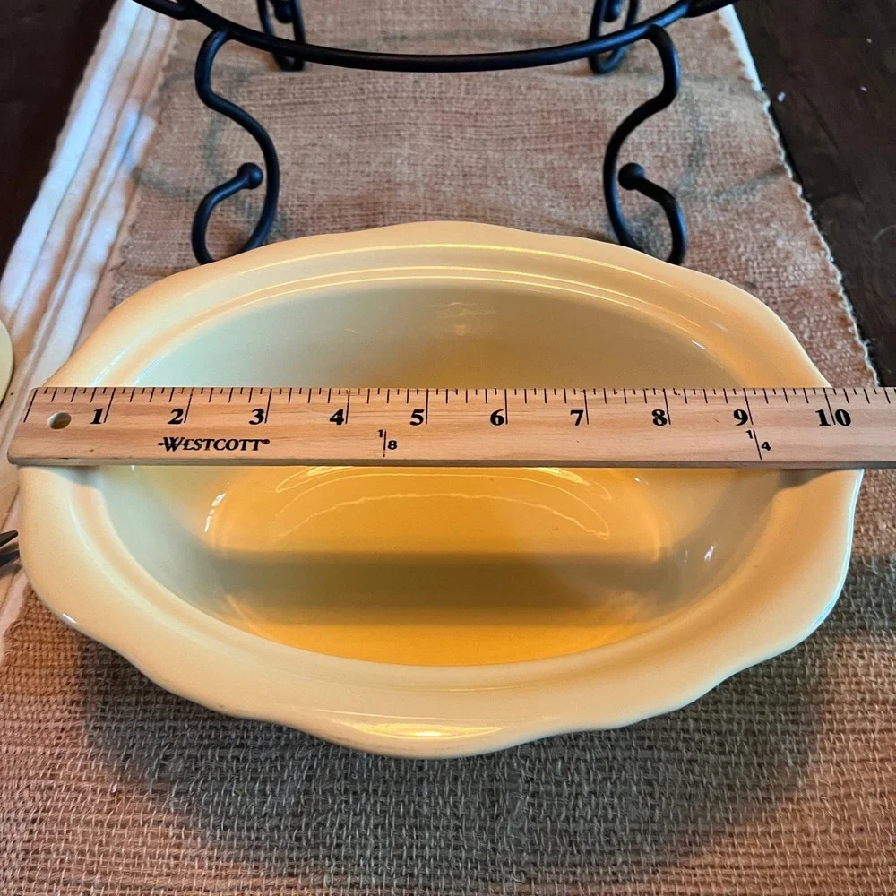 Gail Pittman Hospitality Collection Yellow Covered Casserole w/ Stand-1.5 QT